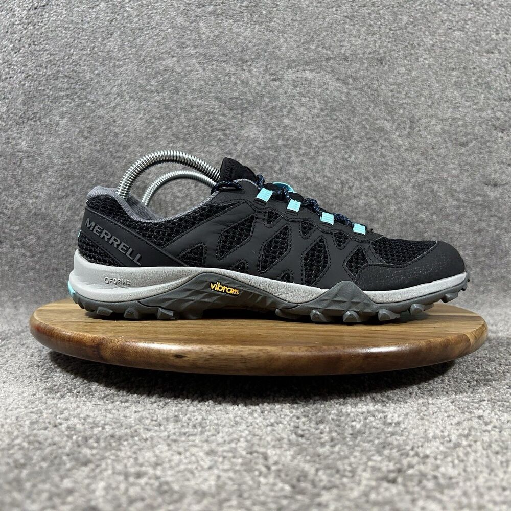 Merrell Siren 3 Aerosport Women's Sz 10 Black Turquoise Trail Running Shoes Used